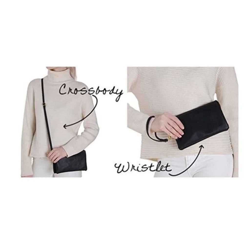 Multi-Compartment‎ Convertible Clutch Crossbody Bag Wristlet - Gold - Picture 3 of 4